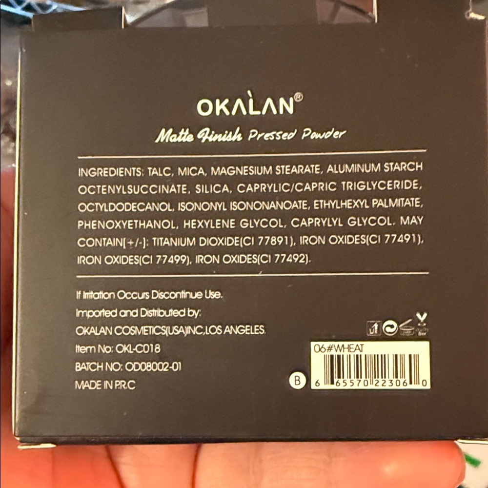 Okalan Matte Finish Pressed Powder - Cream - Picture 2 of 2